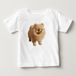 Camiseta Filhote de Pomerânia Fofo Isolado
