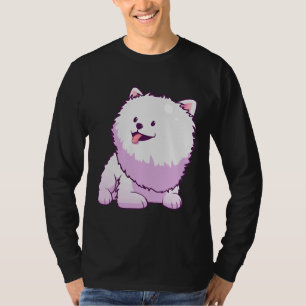Camiseta Filhote de Pomerânia Rosa Feliz Doce
