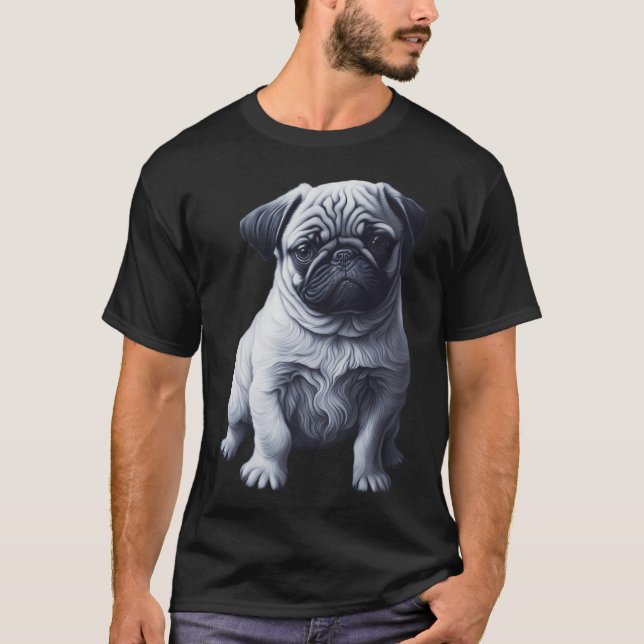 Camiseta Filhote de Pug (Frente)