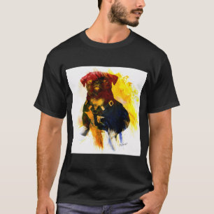 Camiseta Filhote de Pug em Aquarela