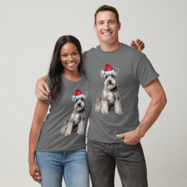 Camiseta Filhote de Schnauzer Fofo Amante de Cachorro Natal