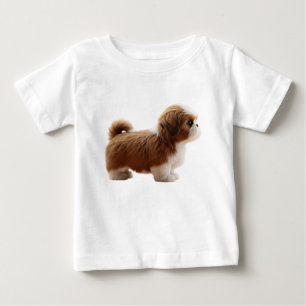 Camiseta Filhote de Shih Tzu Fofo Isolado