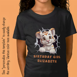 Camiseta Filhote de tigre fofo e adorável espiando de dentr