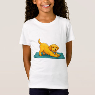 Camiseta Filhote Fazendo Yoga do Cão Olhando para Baixo
