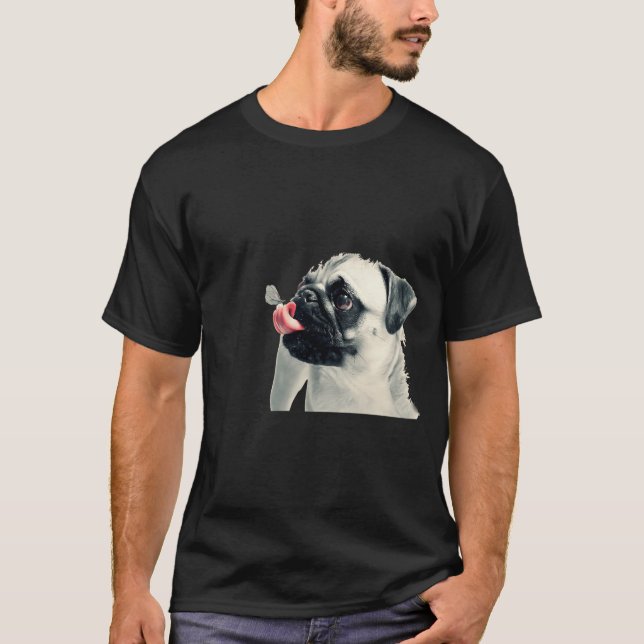 Camiseta filhote limpa o cachorro (Frente)