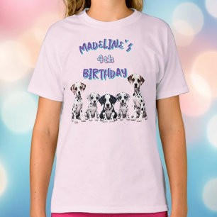 Camiseta Filhotes Adoráveis de Dálmata Aniversário de Menin