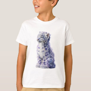 Camiseta Filhotes de Leopardo da Neve com Manchas Roxas par