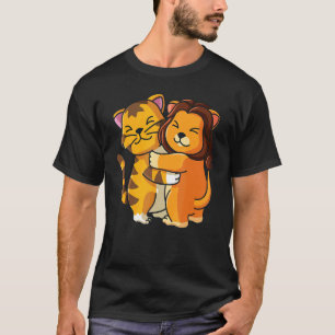 Camiseta Filhotes de Tigre e Leão Animais de Zoológico Fofo