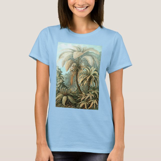 Camiseta Filicinae por Ernst Haeckel, Plantas de samambaia  (Frente)