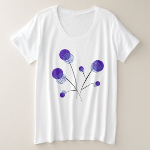 Camiseta filigrane flores lilás