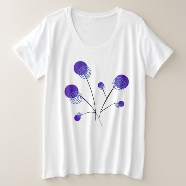 Camiseta filigrane flores lilás (Frente do Design)