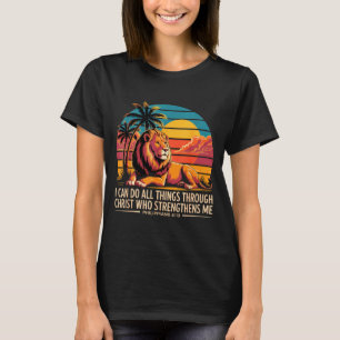 Camiseta Filipenses Cristãos 4 13 Leão Religioso Força