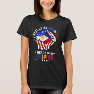 Camiseta Filipina Americano Orgulho Americano Estrangeiro F