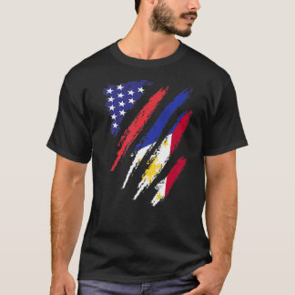 Camiseta Filipinas: Bandeira Americana Patriot Herita