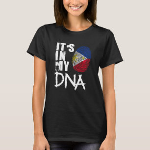 Camiseta Filipinas Está em Meu Dna Engraçado Bandeira Fil