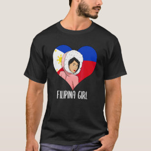 Camiseta Filipinas Filipina Alasca Mulher Menina Bandeira A
