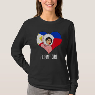 Camiseta Filipinas Filipina Alasca Mulher Menina Bandeira A