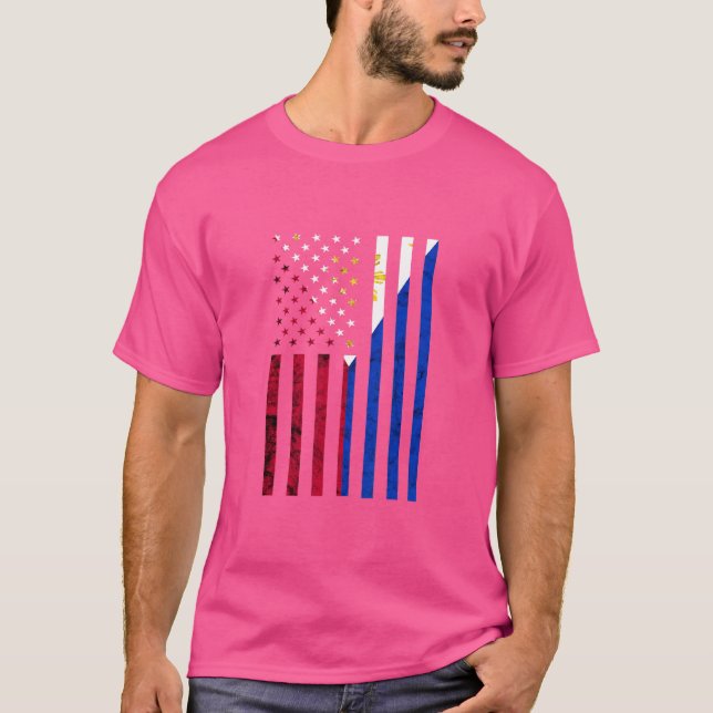 Camiseta Filipinas: Filipino Americano Bandeira Ortod Pilip (Frente)