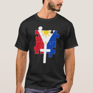 Camiseta Filipinas Filipino Filipina Católica Quebra-cabeça