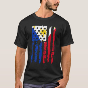 Camiseta Filipinas: Filipino Flag American Grown Pinoy EUA