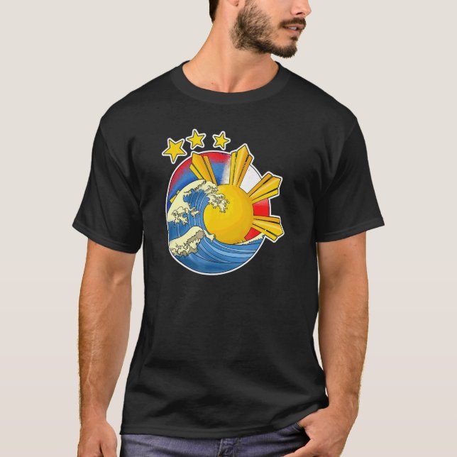 Camiseta Filipinas Filipino Japonês Japão Sinalizador Japin (Frente)