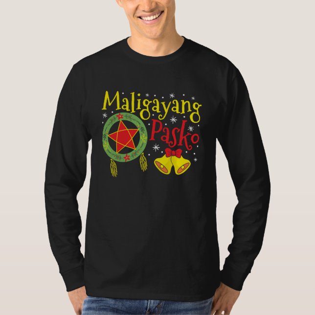 Camiseta Filipinas Filipino Natal Maligayang Pasko (Frente)