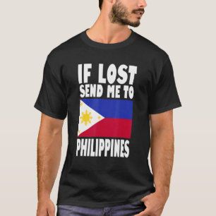 Camiseta Filipinas Flag Design Se perdido me envie para Phi
