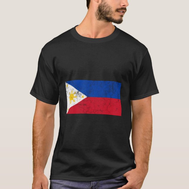 Camiseta Filipinas Flag Novelty Graphic Filipino Flag (Frente)