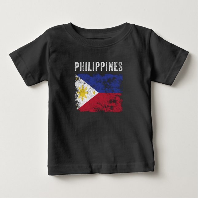 Camiseta Filipinas Flag Vintage - Filipino Flag (Frente)