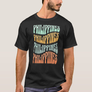Camiseta Filipinas Groovy Retro 60s 70s Estilo Filipino Pr