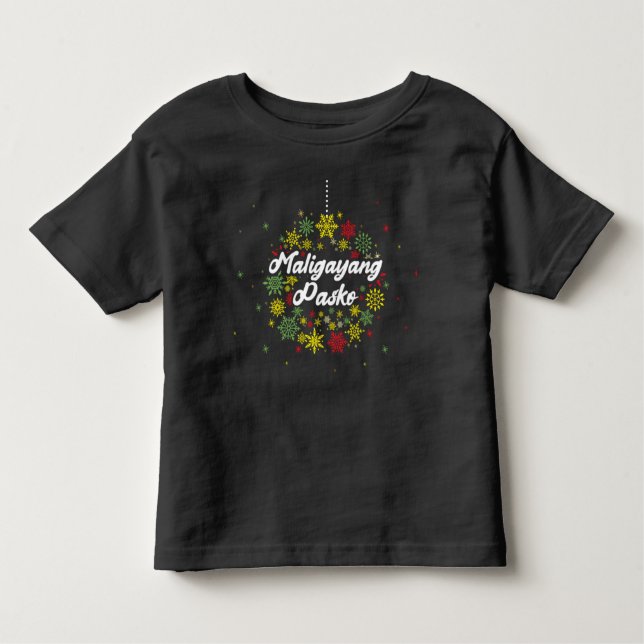 Camiseta Filipinas Natal Maligayang Pasko Toddler T-s (Frente)