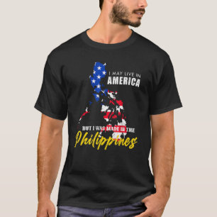 Camiseta Filipinas Patrimônio Americano Filipino EUA Bandei