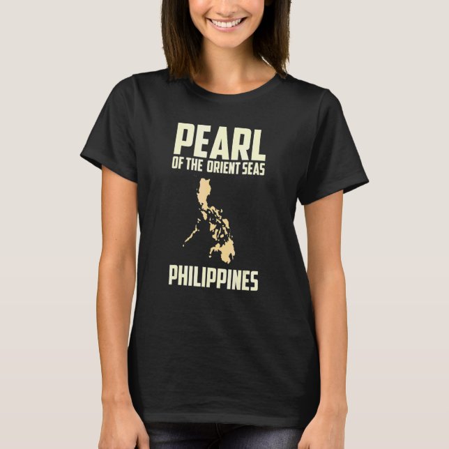 Camiseta Filipinas: Pérola Do Mar Oriente Fili Gráfico (Frente)