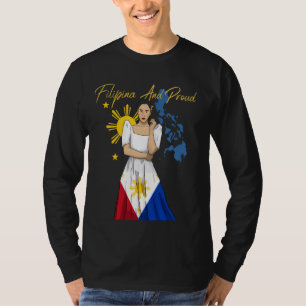 Camiseta Filipinas Pinay Filipina Pride Islands Flag Girl