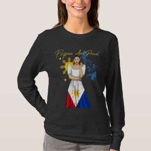 Camiseta Filipinas Pinay Filipina Pride Islands Flag Girl