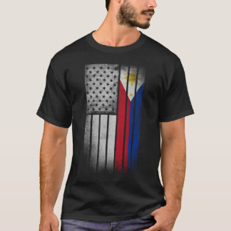 Camiseta Filipino American Flag Filipino Flag