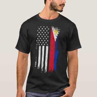Camiseta Filipino American Flag Hoodie - Orgulho Filipinas