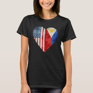 Camiseta Filipino Americano Filipinas Sinalizador Americano