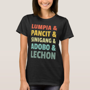 Camiseta Filipino Comida Filipina Lumpia Pancit Sinigang Ad