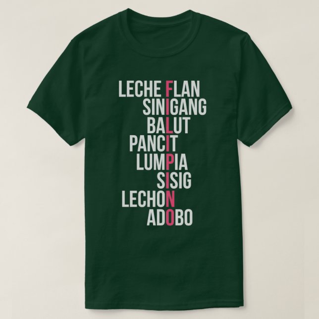 Camiseta Filipino Comida Pinoy Adobo (Frente do Design)