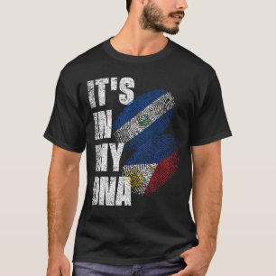 Camiseta Filipino E Salvadoriano Mix Heritage Flag