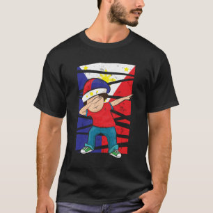 Camiseta Filipino filipino de toque ligeiro da bandeira do