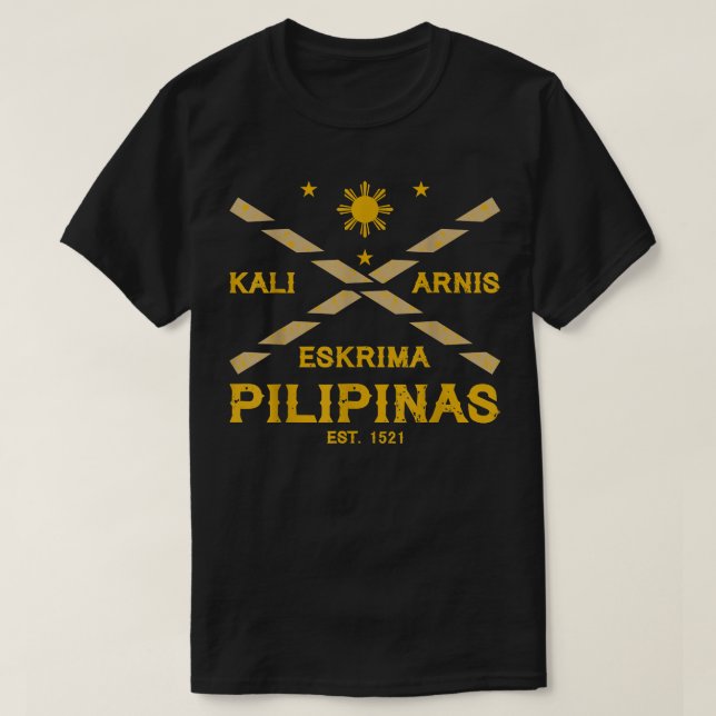 Camiseta Filipino Martial Art Eskrima Kali Arnis (Frente do Design)