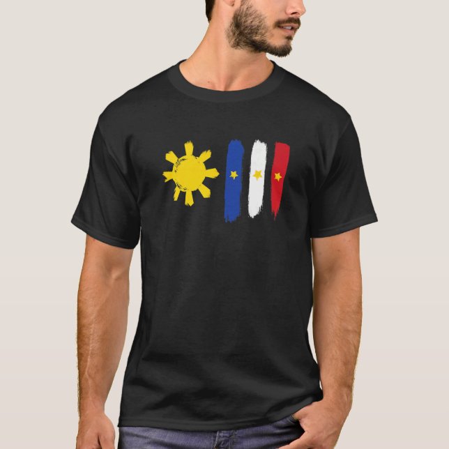 Camiseta Filipino Pinoy Flag Premium (Frente)