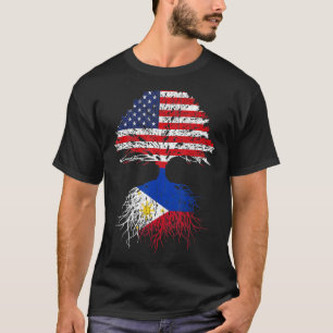 Camiseta Filipino Roots American Grown Filipinas Usa Tree