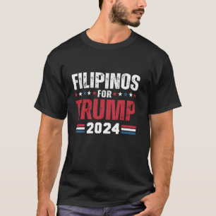 Camiseta Filipinos Por Trump 2024 - Bandeira Americana