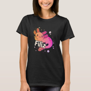 Camiseta FILIZ - Belo nome de menina com adorável AXOLOTL