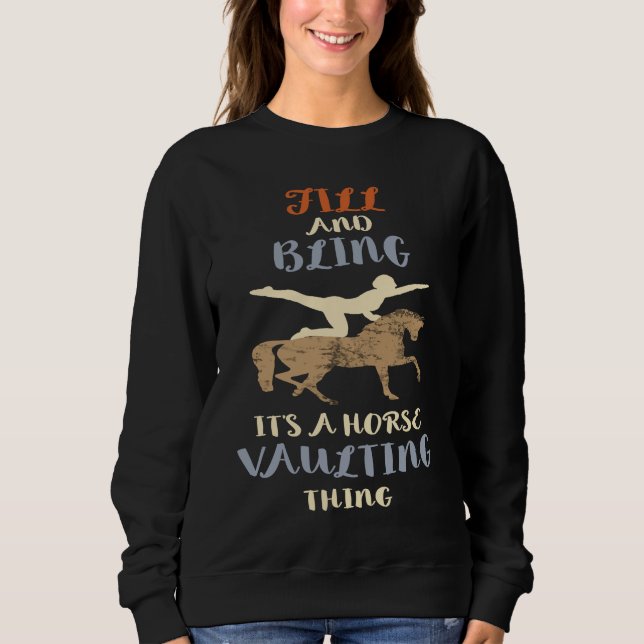 Camiseta Fill And Bling Horse Vaulting Thing Horseback Acro (Frente)