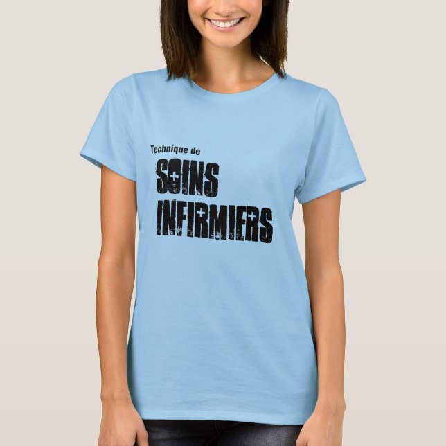 Camiseta Fille de Técnica de Soins Infirmiers (Frente)
