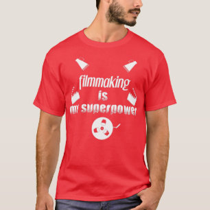 Camiseta filmagem é meu super poder filmando amantes flmi
